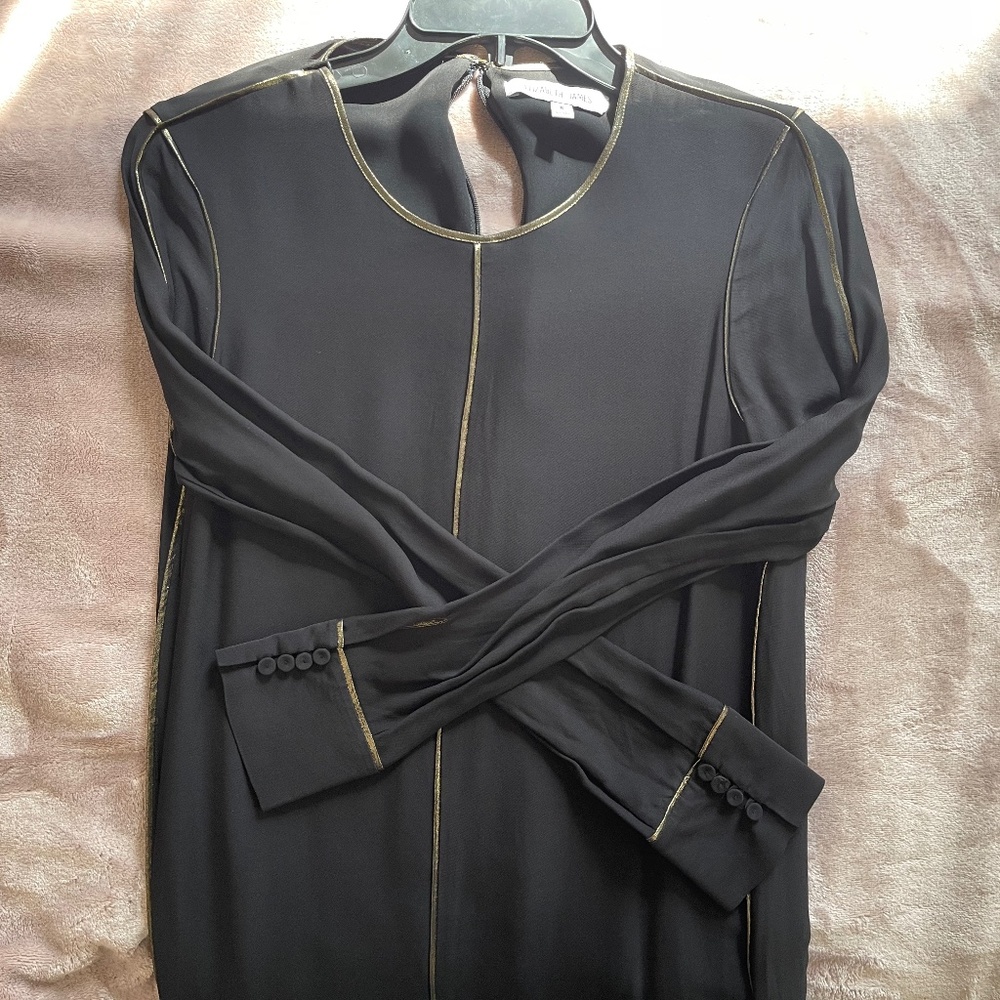 ELIZABETH and JAMES black dress with gold